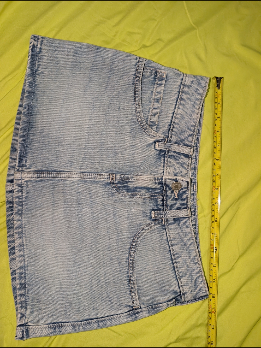 Hollister Light Blue Denim Mini Skirt Skort